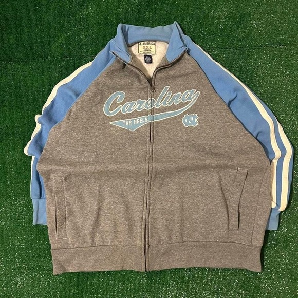 Carolina Other - Vintage Carolina Tar Heels Spell out Full Zip Crewneck Sweatshirt Adult 2XL